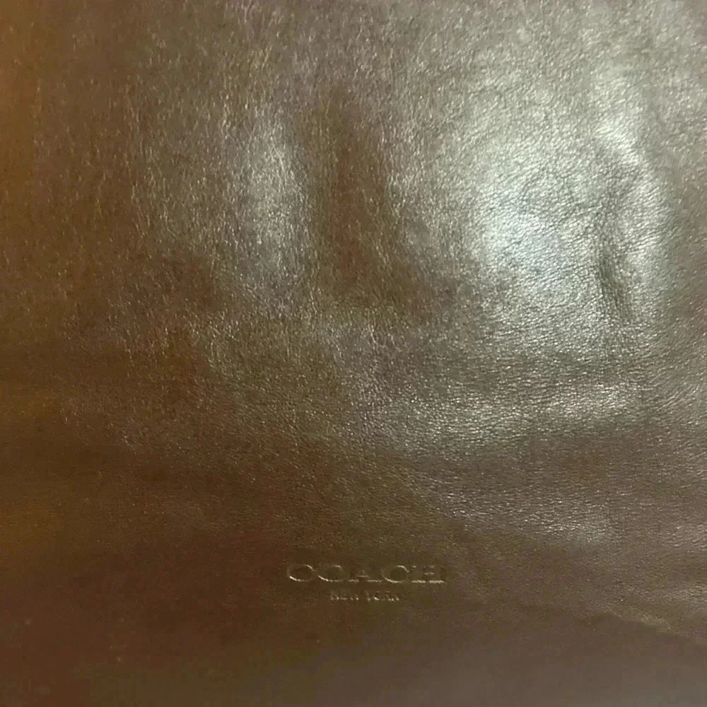 Coach vintage brown leather tote handbag